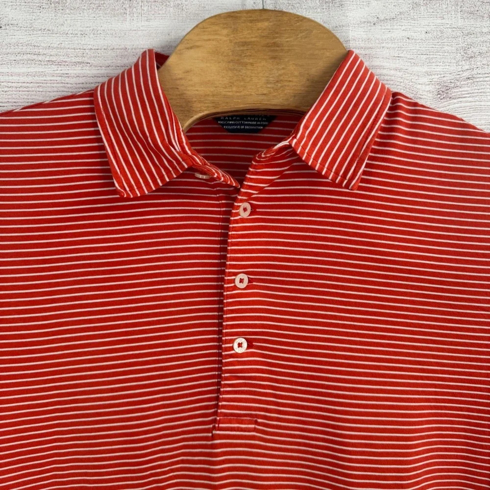 Polo Golf Ralph Lauren Golf Polo Shirt Large‎ Pima Cotton Striped